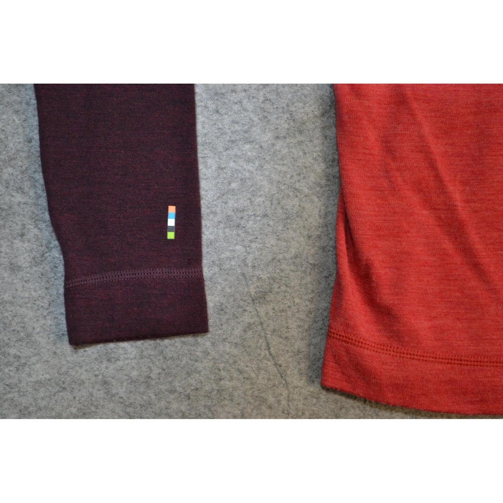 Smartwool Merino 250 Hoodie Womens M Red Purple 1/2 Zip Wool Thermal Layer Top - Picture 12 of 16